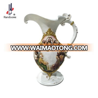 Last Supper Resin Flower Vase Handicraft Items