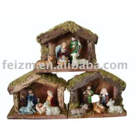 NATIVITY SET IN HOUSE